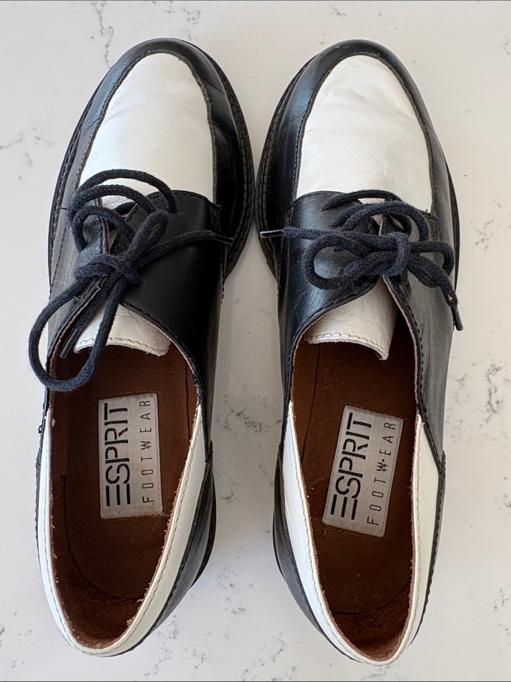 ESPRIT vintage leather oxfords women size 7